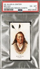 1888 N2 Allen & Ginter American Indian Chiefs BIG ELK PSA 6 EX-MT