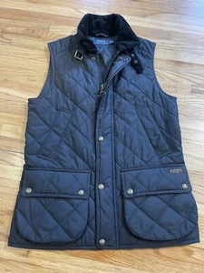 Polo Ralph Lauren Chaleco Acolchado Chaleco Pana Cuello Hebilla Puffer Mujer XS - Imagen 1 de 8