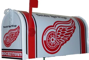 DETROiT ROJO WiNGS PERSONALIZADO MAiLBOX~CAMISETAS~CASCOS~SOMBREROS - Imagen 1 de 1