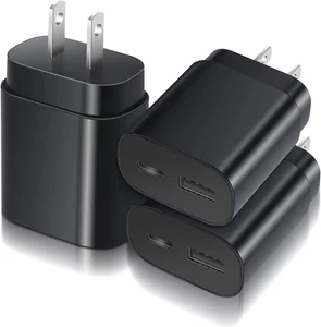 Samsung Super Fast Charger, 25W Dual Port Samsung USB C Wall Charger Fast Cha... - Picture 1 of 1