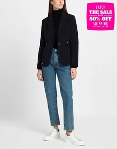 RRP €170 8 Blazer Jacket US6 IT42 M Single Breasted Drawstring Waist - Picture 1 of 5