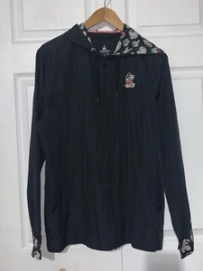 Disney Parks Full Zip Jacket Windbreaker Hooded Mickey Mouse Womens LARGE - Picture 1 of 9