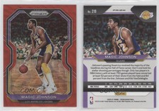 2020-21 Panini Prizm Ruby Wave Prizm Magic Johnson #219 HOF