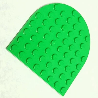 LEGO 41948 Plate Round 8x8 Rounded End Genuine MOC BRIGHT GREEN Qty 1 - Image 1 of 4