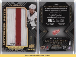 2008-09 Upper Deck UD Black Gold /15 Mattias Ritola #102 Rookie RC