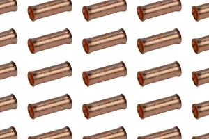 1 AWG TEMCo Connettore Giunzione Butt Rame Nudo Calibro Non Isolato. Confezione da 50 - Foto 1 di 5