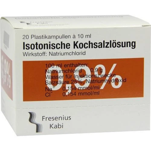 FRESENIUS KABI DEUTSCHLAND GMBH KOCHSALZLÖSUNG 0,9% Pl.Fresenius Inj.-Lösung 20X10 ml