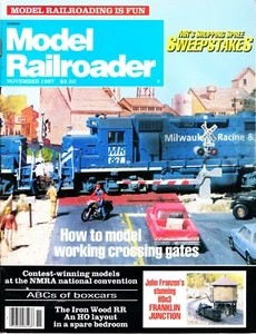 MODEL RAILROADER 11/87 BOXCARS, HOn3 JUNCTION, LIONEL F-M TRAINMASTER, BAR  - Picture 1 of 2