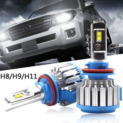 2Pcs H11 H8 H9 80W 8000LM T1 Car Turbo LED Headlight Light Bulbs 6000K Canbus - Image 1 of 4