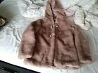 Ladies M And S Faux Coat  Biege Size 10 Great Quality Very Cosy Little Used