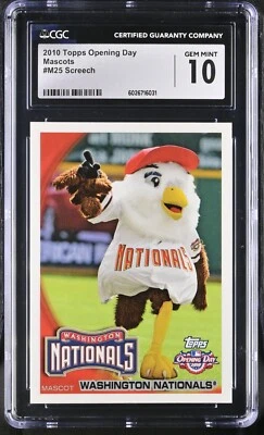 2010 Topps Opening Day #M25 Screech CGC 10 - Image 1 of 2