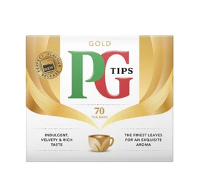 PG Tips Gold 70S (Non-Pyramid) Teabags (Pack of 6, Total 420 Teabags) - Picture 1 of 12