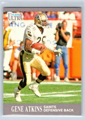 1991 Fleer Ultra Football - Gene Atkins - New Orleans Saints - Base - #205 - Image 1 of 2
