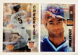 2 Card Lot Paul Molitor 1995 Sportflix #8, Checklist Jeff Bagwell #166