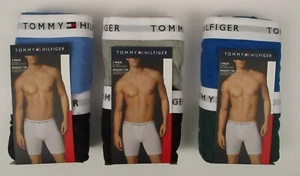 2 TOMMY HILFIGER BLACK GRAY BLUE GREEN COTTON SIZES 2XL TO 6XL BOXER BRIEFS NWT - Picture 1 of 49