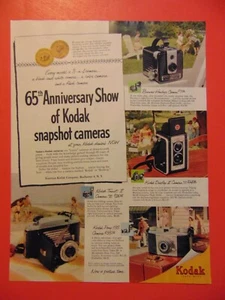 1953 KODAK Snapshot Cameras 65th Anniversary photo art print ad - Picture 1 of 1