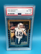 2000 Bowman Tom Brady RC Rookie Card #236 PSA 6