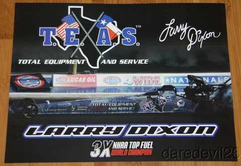 2015 Larry Dixon T.E.A.S. Top Fuel NHRA postcard Cover