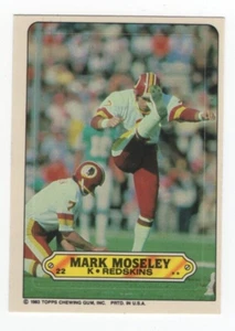 1983 Topps Football Sticker #22 Mark Moseley - Washington Redskins - Picture 1 of 1