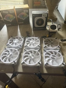 Corsair RGB Bundle - 6 QL Fans ; 1 Liquid Cooler H100i Capellix; LCD Upgrade Kit - Photo 1/12