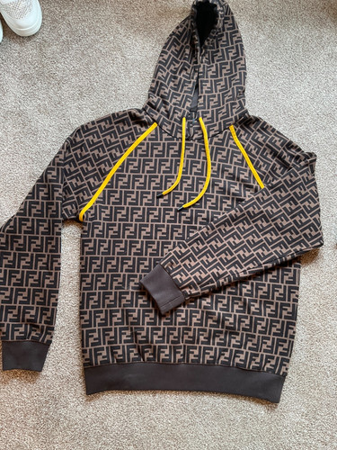 Felpa con cappuccio FENDI Roma cotone media certificata autenticità come nuova