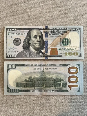 $100 CASH Money - One Hundred Dollar Bill United States note USD Federal Reserve - Image 1 of 3