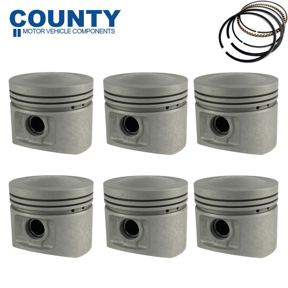 Conjunto de pistão e anel 040" para Daimler Jaguar 6 cilindros 4.2 XK DOHC 1964-1992 7.8:1 - Imagem 1 de 1