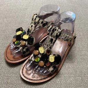 MARNI Jewel Crystal Embellished Leather Sandals Shoes - EU 35/US 6.75 - Picture 1 of 18