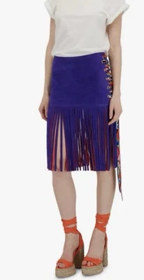 Falda de gamuza morada Emilio Pucci talla IT 40 Hecha en Italia Foto 1 de 4