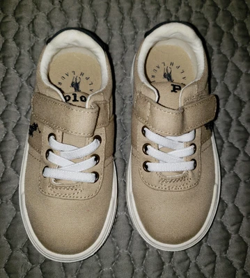 Polo Ralph Lauren Toddler Boys tan frazier Sneakers Shoes Size 7 - Image 1 of 3