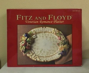 NUOVO FITZ & FLOYD Venetian Romance 19" piatto da portata ovale in ceramica - Foto 1 di 6