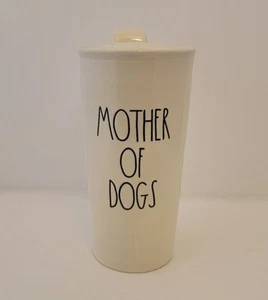 Vaso de café de cerámica madre de perros con tapa colección artesanal Rae Dunn - Imagen 1 de 24