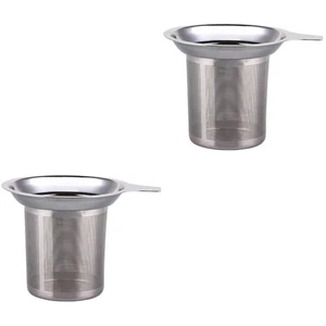 Filtro tè 2 conteggi rifiuti da scrivania colino inox rete filtri caffè - Foto 1 di 12