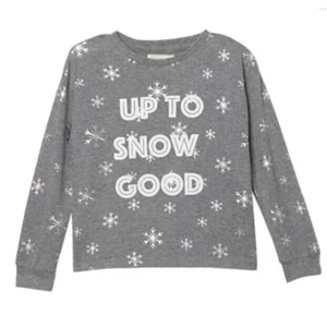C & C California "Up To Snow Good" Lightweight Pullover in Grey Medium(7/8) $28 - Picture 1 of 5