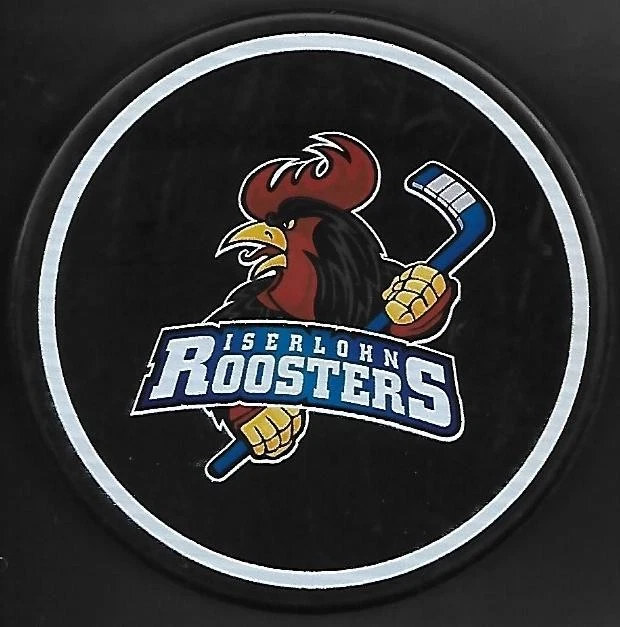 Eishockey Puck  EMBLEM  ISERLOHN ROOSTERS   DEL NHL  - Bild 1 von 1