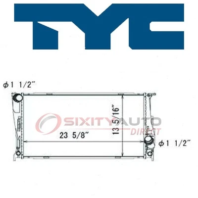 TYC Radiator for 2007-2013 BMW 335i 3.0L L6 Cooler Cooling Antifreeze ds Foto 1 de 4