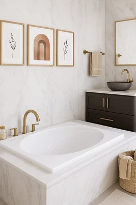 Bañeras Carver SR6042 - 60"Lx42"Wx19"H - Bañera de inmersión - Acrílico blanco - Ovaladas  Foto 1 de 4