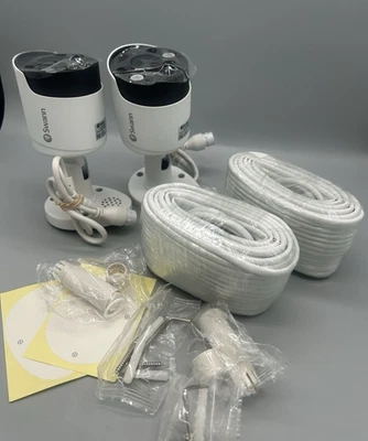 2 Swann NHD-885MSFB 4K Spotlight Thermal Security Cameras & Cables NVR 8580 8780 - Image 1 of 4