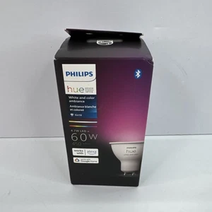 Philips Hue Smart 50W GU10 LED Bulb White and Color Ambiance 400LM - Sealed - Picture 1 of 4