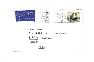 AUSTRALIA 1980 Cover sent from Hobart Tas to U.S - Slogan Cancel - Image 1 of 2