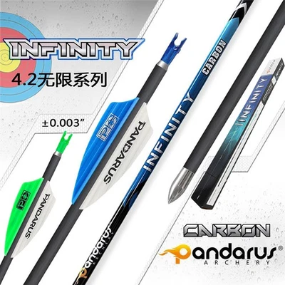 12X Carbon Arrows SP300-1500 Insert Nock ID4.2mm PANDARUS Archery Bow Target - Image 1 of 4