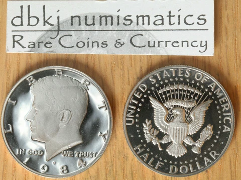 1984 S Proof Kennedy Half Dollar 50¢ - Gem Cameo Proof Cover
