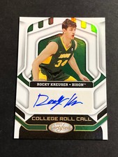 Rocky Kreuser North Dakota State Signed 2022 Panini Basketball card CRC-RKR Auto