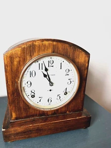 Antique Seth Thomas Adamantine 8 Day Mantle Or Bookcase / Shelf Clock - Picture 1 of 9