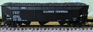 Bluford Shops 74171 3-Bay Offset Side Hopper Illinois Terminal #4755 N Scale - Picture 1 of 1