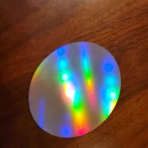 Rundrohlinge mit 3,5 Durchmesser aus holografischem Kunststoff - verkauft in Packungen mit 100 Stück - Bild 1 von 4