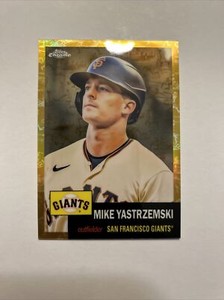 2022 Topps Chrome Platinum Anniversary Mike Yastrzemski Gold Refractor /50