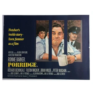 PORRIDGE (1973) RARE VINTAGE 40"x30" UK CINEMA QUAD POSTER RONNIE BARKER - Picture 1 of 6