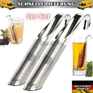 2x Teesieb Tee stab Teeei Edelstahl Teefilter Tasse Tee Sieb Teefilter Rostfrei - Bild 1 von 6