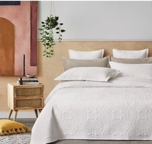 Gioia Casa Lisbon Quilted Embossed Coverlet Set 3 Piece - Picture 1 of 4
